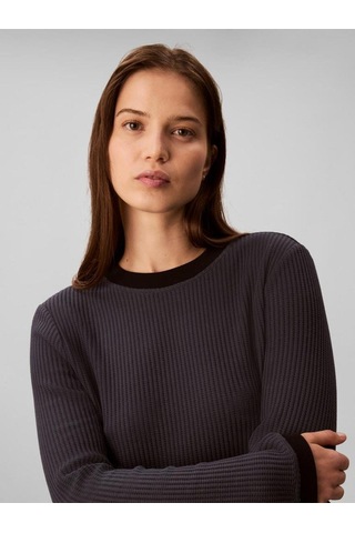 Calvin Klein Ls Waffle Tee-11922 Lacivert
