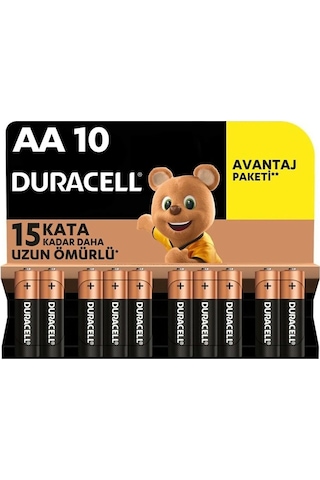 Duracell Basic Alkalin Aa Kalem Piller, 1,5 V Lr6/mn1500, 10 Lu