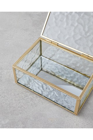 English Home Loya Cam Dekoratif Kutu 15x10x6 Cm Gold