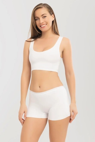 Terrien Bayan Giyim Esnek İç Pantolon İçi Basic Lazer Kesim Dikişsiz Kadın Boxer Külot 3'lü Paket çok Renkli