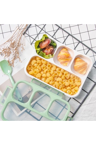 Fosenze Pratik Ve Şık 4 Bölmeli Taşınabilir Yemek Kabı, 1l Pembe, Günlük Kullanım İçin İdeal Pembe