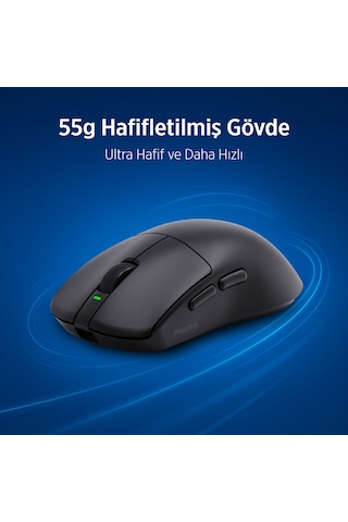 Philips EVNIA Serisi SPK9618 Kablosuz Bluetooth Dual Mod 26000DPI 6 Tuşlu Optik Oyuncu Mouse Beyaz