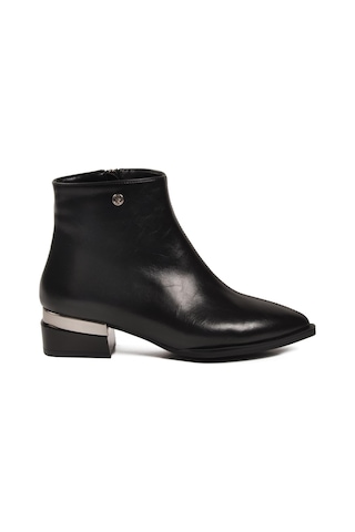 Pierre Cardin Pc-54991 Z Siyah Parlak Kadın Bot Beyaz