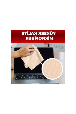 Mikrofiber Temizleme Bezi, 30x30 Cm - Hassas Yüzeyler İçin 2 Adet Açık Bej