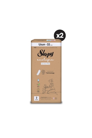 Sleepy Ecologic Premium Plus Günlük Ped Uzun 64 Adet