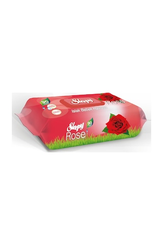 Sleepy Islak Havlu Mendil 90 Yaprak Gül 36 Lı Set Plastik Kapaklı