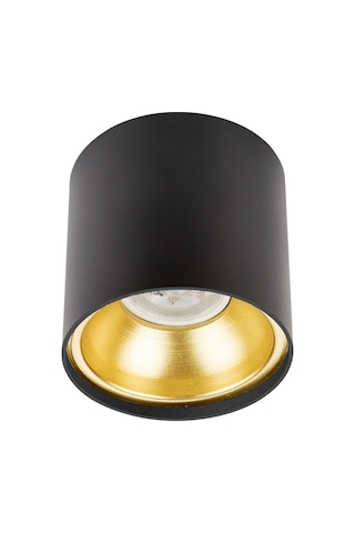 Spot Lamba Led 7W Silindir Siyah-Gold Duvar Aydınlatma Armatür