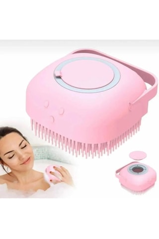 Hazneli Banyo Lifi Silikon Fırça Kese Çok Amaçlı Vücut Temizleme Kesesi