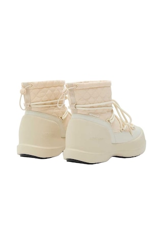 L002 Cream Bot Kadın 80d2500020 Moon Boot Mezzaluna Quilted Mid Wp Krem