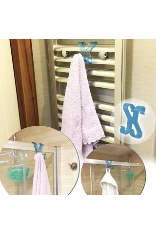 Hang İt Pratik Kolay Taşımabilir Havlupan 2 Kancalı Banyo Askısı 5492 Çr
