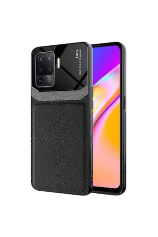 Oppo Reno 5 Lite Kılıf Zore Emiks Kapak Siyah