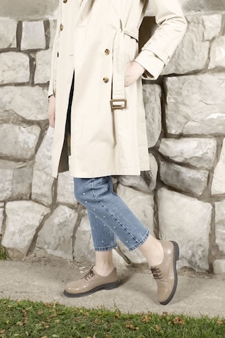 Gön Vizon Antik Bağcıklı Hakiki Deri Oxford Ayakkabı vizon