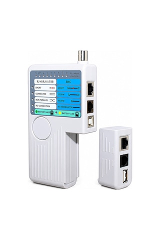 Profesyonel 4 İn 1 Rj45 Rj11 Usb Bnc Kablo Test Cihazı