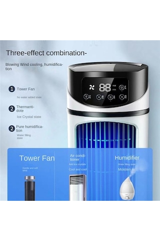 Taşınabilir Klima Ev Mini Hava Soğutucu Ofis Için Taşınabilir Klima 6 Vites Rüzgar Siyah Beyaz Tx5hz9 Renkli