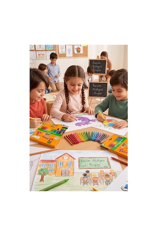 Mum Boya 24 Lü 1 Paket Bic 24 Renk Mumboya Elleri Kirletmeyen Yıkanabilir Silinebilir Karton Kutu Plastidecor Çok Renkli