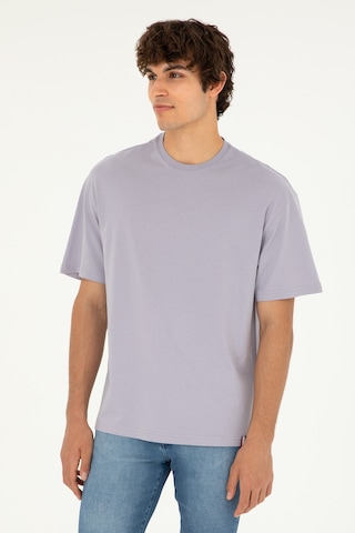 U.S. Polo Assn. Erkek Comfort Fit Bisiklet Yaka Gri Tişört 50294216-VR024