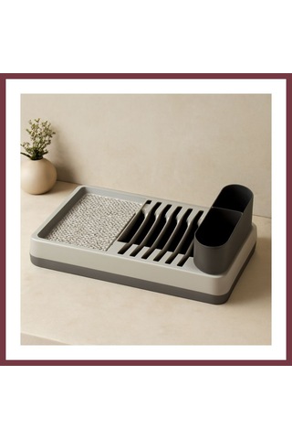 Storeşahin Tezgah Üstü Bulaşıklık 26x42x12 Cm - Gri Tabaklık & Kaşıklık Shn0720