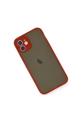 Apple, Uyumlu iPhone 12 Mini Kılıf Montreal Silikon Kapak - Kırmızı