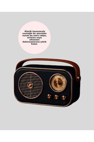 Northcity Retro Bluetooth Rado: Nostaljik Tasarım, Tf Kart Ve Usb Destekli