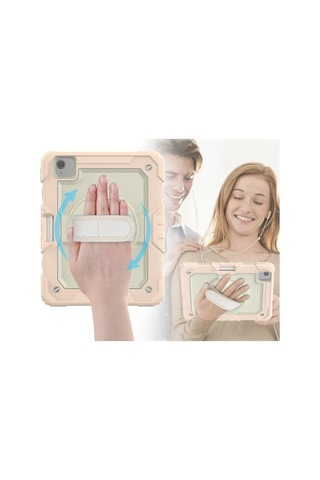 Apple İpad Pro 11 2020 Kılıf Strap New Tablet Kapak - Pembe