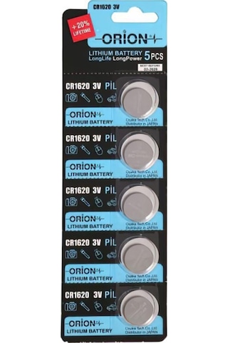Orion CR1620 3V Lityum Pil 5'li