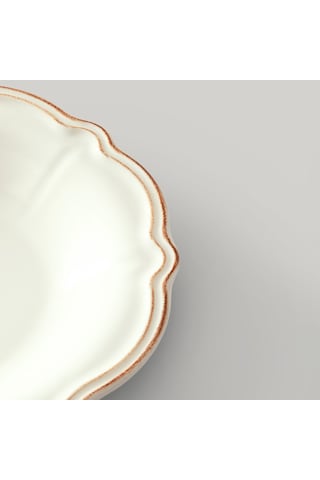 Linens Cinnamon Porselen 12 Cm Çerezlik Ekru-kahve Ekru