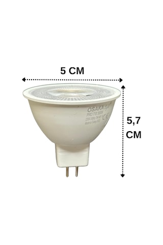 7w 50w Sarı Işık 3000k Mr16 Led Çanak Ampul, 6 Adet Diğer