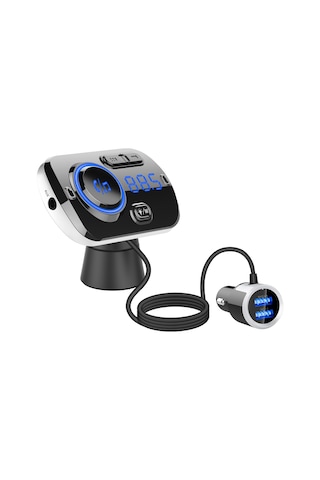 Symbee Araç Fm Transmitter Bluetooth V5.0 - Çift Usb Hızlı Şarj Qc3.0 , Ses Asistanı, Stroboskop Işık Ve Çoklu Medya Oynatıcı