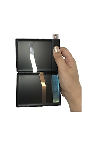 Usb Şarjlı Metal Çakmaklı Kısa Sigara Tabakası