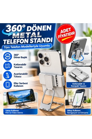 Erdo Ticaret 360 Derece Dönen Tüm Telefon Tipleri İle Uyumlu Metal Telefon Standı Braket Adet Fiyatıdır Erdotıca Standart