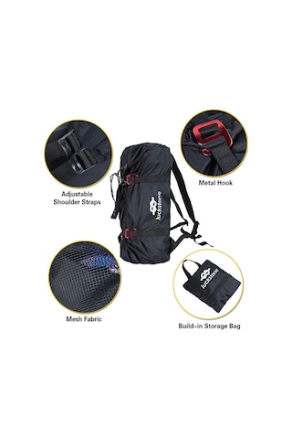 Geeksen Kırılmaz Oxford Kadife Tırmanma Ip Çantası - İp Taşıma Ve Saklama Çantası, Alüminyum Kilitli, Kırmızı Kırmızı