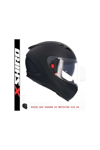 Shiro Fullface Shadow M.C Motosiklet Kaskı Mat Siyah