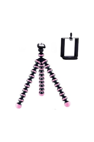 Kingma Akrobat Mini Ahtapot Tripod Telefon Tutucu Pembe