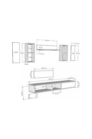 Tvr1515b - İda Tvr150 Tv Ünitesi Takım Beyaz 150cm