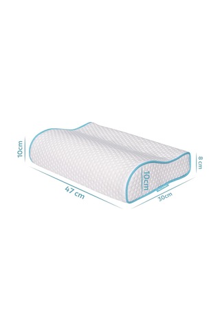 Küçük Boyun Destekli Ortopedik Yastık Visco Yastık 46x30x10-8cm