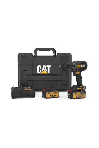 Cat Dx12.2 18volt/4.0ah Li-ion Çift Akülü Kömürsüz Profesyonel Şarjlı Darbeli Matkap