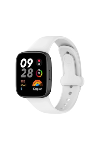 Newface Xiaomi Redmi Watch 3 Origin Silikon Kordon Glblseme - 5 - Beyaz