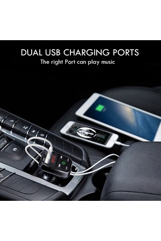 Shineyee Araç İçin Bluetooth免提 Müzik Çalar, 2.1a Usb Şarj Cihazı, Fm Transmitter, Tf Kart Desteği