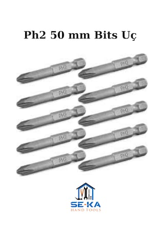 Ph2 50mm Bist Uç 20 Adet Kaliteli Mıknatıslı 1. Sınıf Profosyonel Yıldız Başlı Matkap Ucu