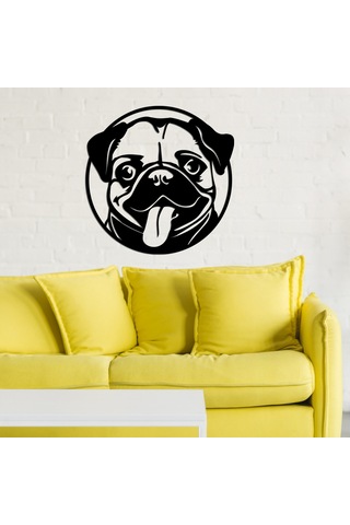 Köpek Metal Tablo - Pug Duvar Dekorasyon
