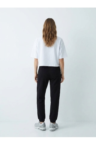 LTB Regular Fit Ribanalı Lastik Paça Siyah Eşofman