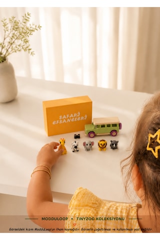 Safari Oyun Seti Montessori İlhamlı Eğitici Oyuncak Hayvan Ve Aksesuarlar, Aslan Zürafa Zebra Fil Gergedan Safari Efsaneleri