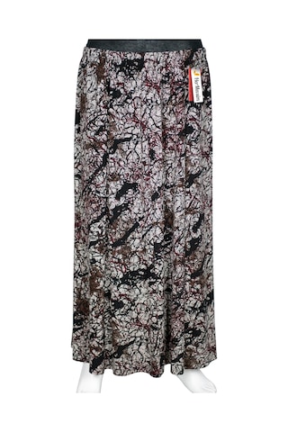 Hesna Kadın Ecem Battal Beden 8 Parça Lastikli Siyah Etek D50 Siyah