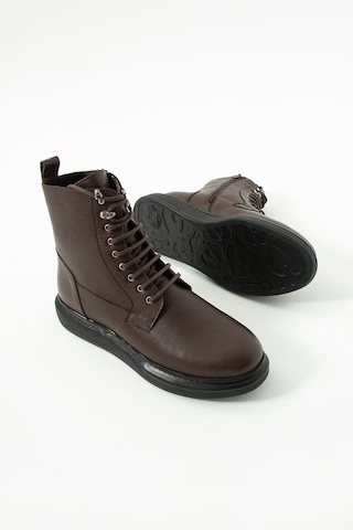 King Shoes Büyük Numara Erkek Bot Kahverengi