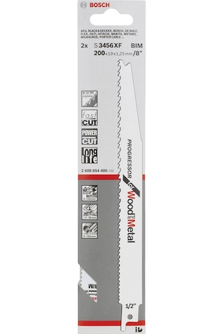 Bosch S 3456 XF Progressor For Wood and Metal Panter Bıçağı 2'Li - 2608654405