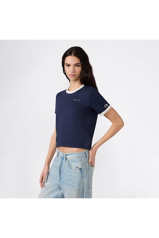 Champion Crewneck Croptop Kadın Lacivert T-shirt 118533 2800284