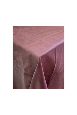 Lacivert Kadife Okey Masa Örtüsü 135x135cm Pembe