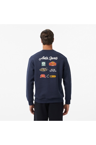 Anta You Are The Ping To My Pong Erkek Mavi Sweatshirt 852618703s 545591