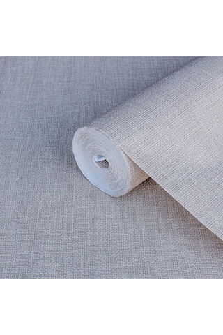 Adawall Muse Koleksiyonu- 25104-5 Gri Keten Efektli Modern Duvar Kağıdı 1.06x15.6m, 16.5m²