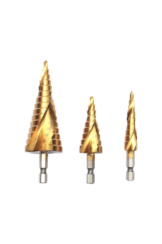 Hallow 4 MM İçin Spiral Yivli Adım Matkap Ucu Set 12 MM / 20MM